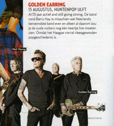 2016-07-09 Veronica magazine Golden Earring Huntenpop small article